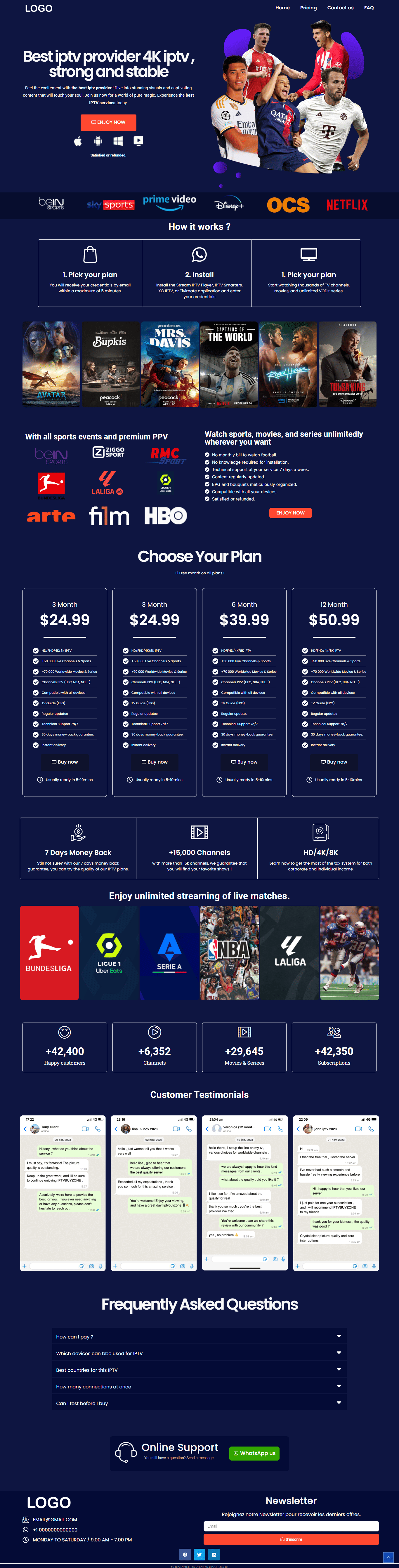 IPTV Template Blue The Amazing